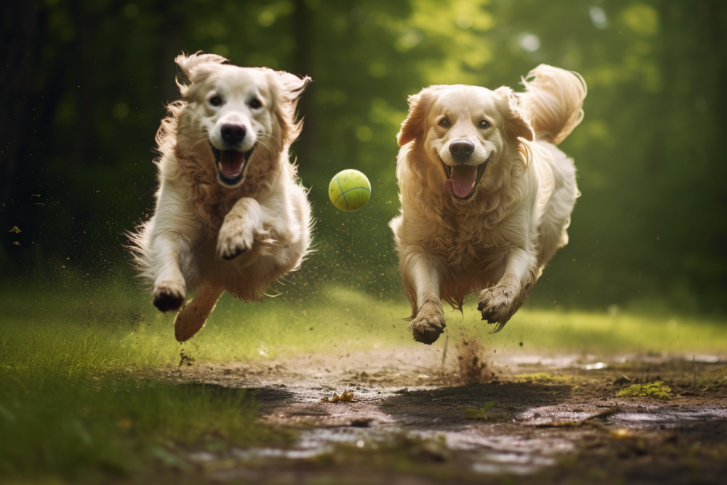 Happy Pups Playing